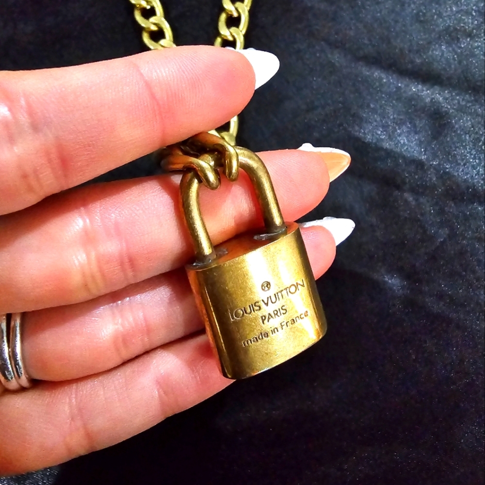 Authentic LV padlock necklace